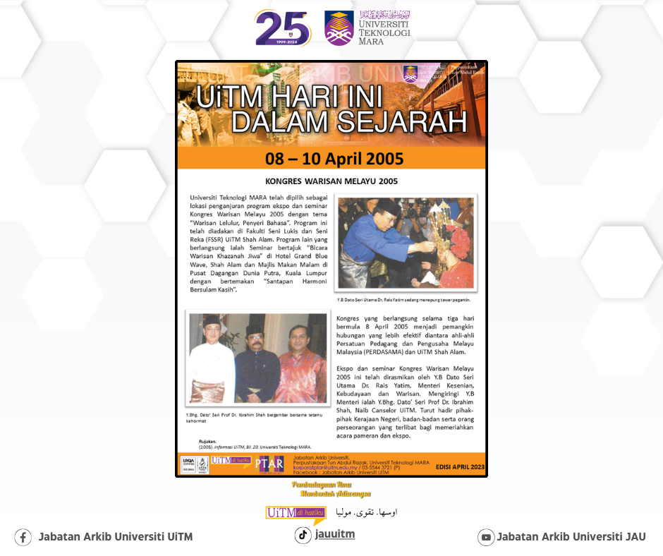 8-10 April 2005 - Kongress Warisan Melayu 2005